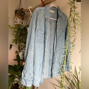 Denim button down